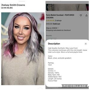 CSC Chelsey Smith Standard Faris Ballet Sundae NWLT Synthetic Lace Front Wig